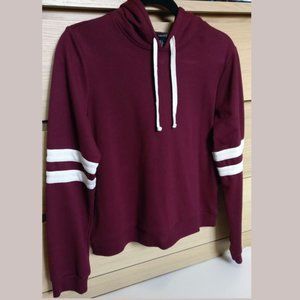 Forever 21 Burgundy Varsity Hoodie